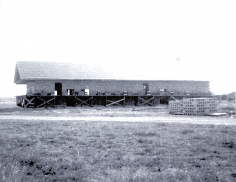 The school under construction in 1971